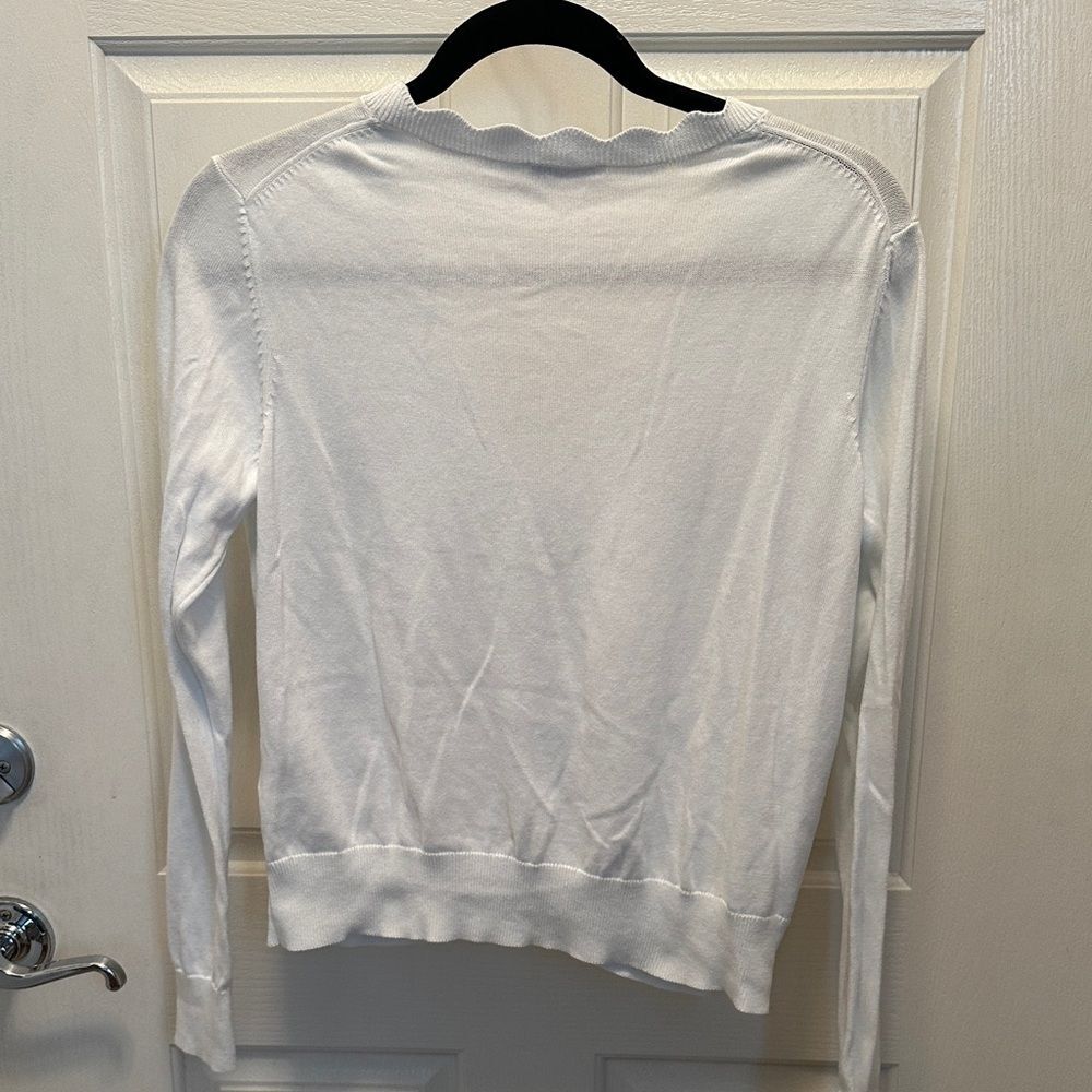 Vineyard Vines White Scalloped Cardigan - Picture 5 of 5
